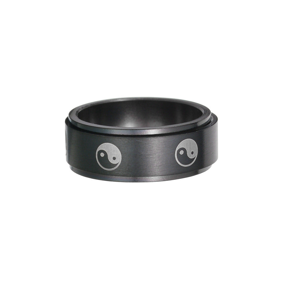 C&J™ Stainless Steel Turning Decompression Gossip Ring for All