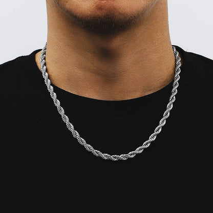 C&J™ 18K Gold Plated Stainless Steel Twist Chain Necklace