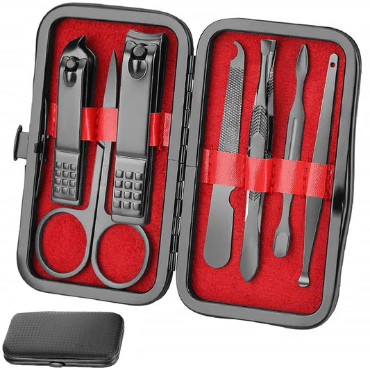 C&J™ Manicure Set Nail Clippers Pedicure Kit 7 Pieces Stainless Steel Manicure Kit Professional Pedicure Set Mens Accessories Personal Care Set Grooming Kit Fathers Gift for Men Husband（1PCS）