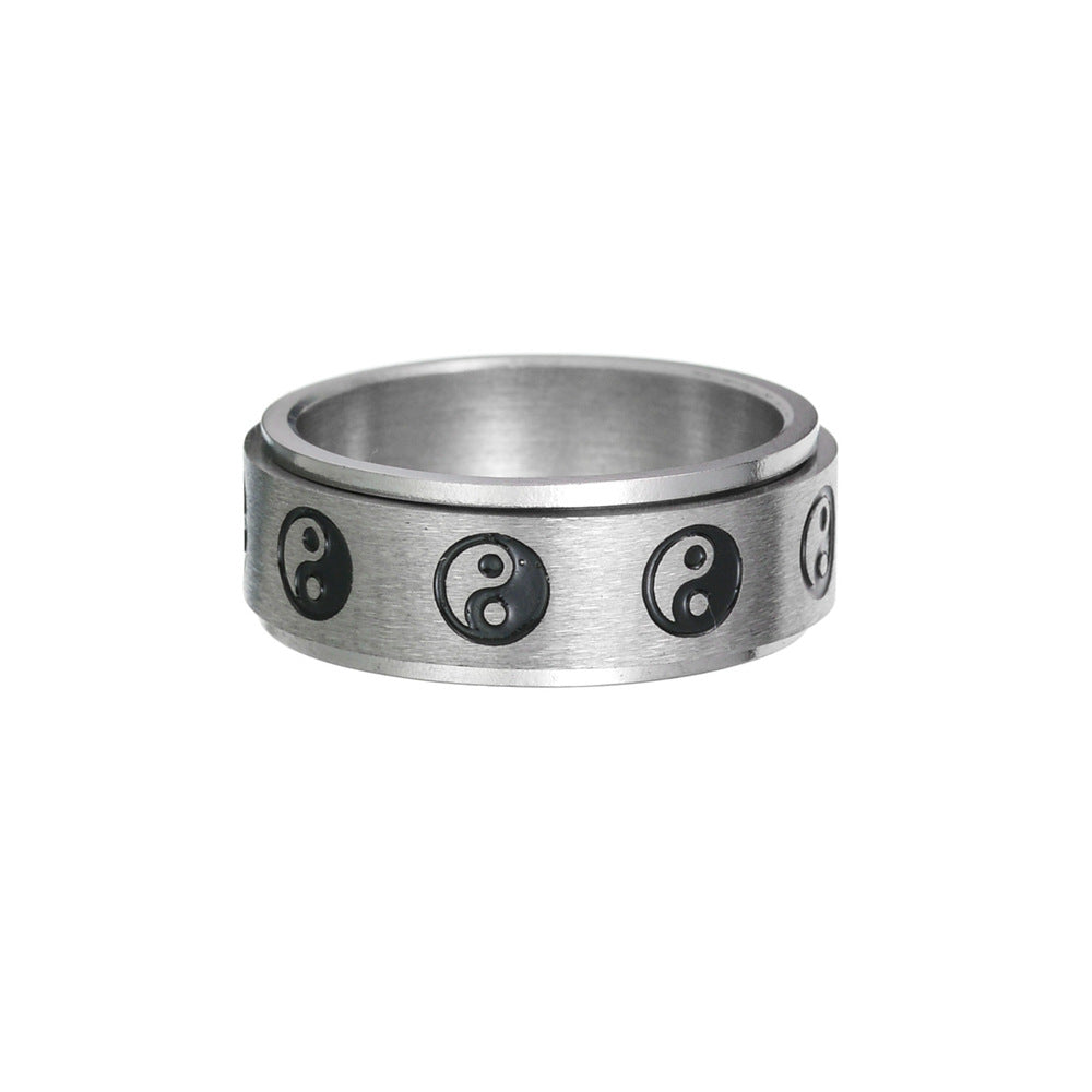 C&J™ Stainless Steel Turning Decompression Gossip Ring for All