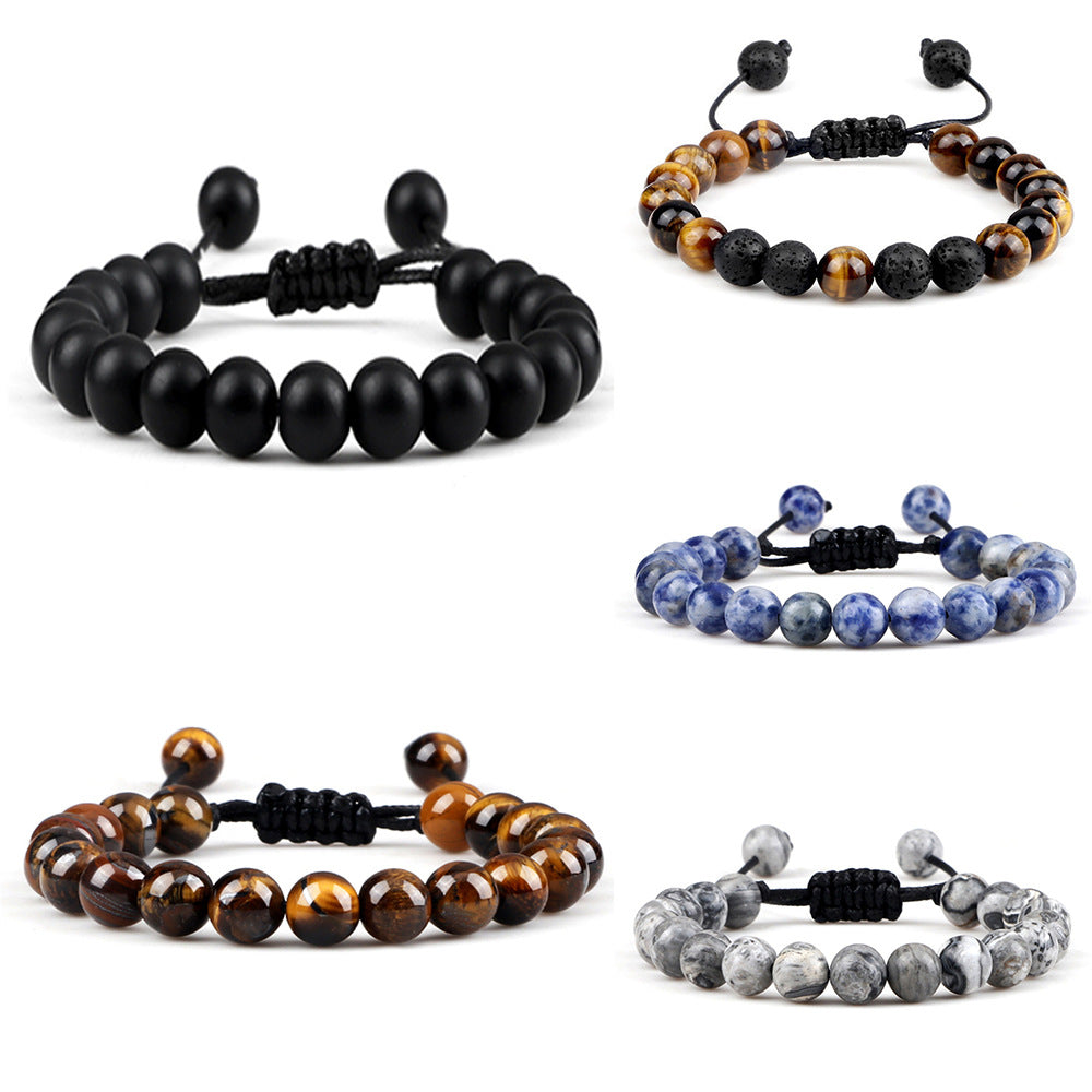 C&J™ Men's Natural Tiger Eye Stone Bracelet - Trending Style