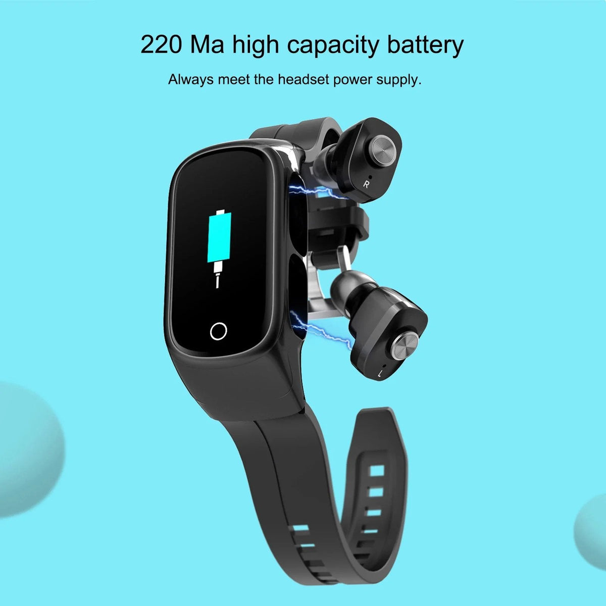 C&J™ 2-In-1 Smart Watch & Earbuds Fitness True Wireless Combo