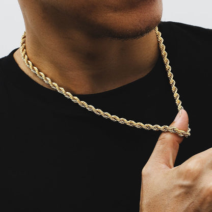 C&J™ 18K Gold Plated Stainless Steel Twist Chain Necklace
