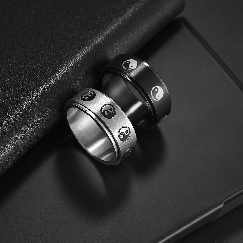 C&J™ Stainless Steel Turning Decompression Gossip Ring for All